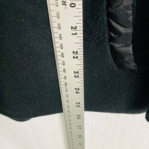 Cynthia Rowley Womens Fleece Jacket Hooded Sz Medium Black Snap Zip Closure - Picture 10 of 12